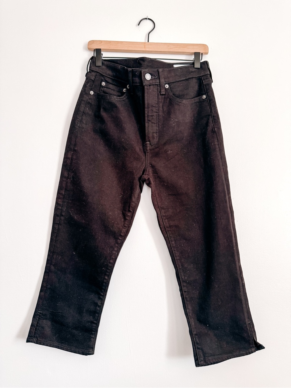GAP High Rise Black Capri Jeans Size 29/8R
